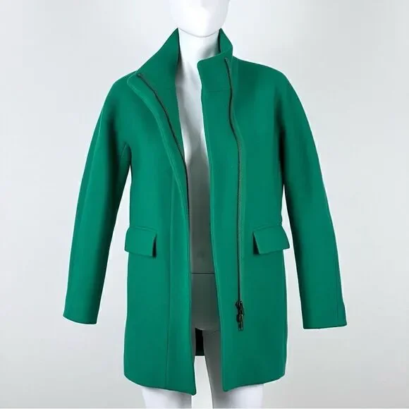 J. Crew Kelly Green Stadium Cloth Wool Coat - Picture 5 of 16